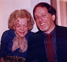 Kay Swift, close friend and associate of George Gershwin, with Steven Richman, 1988.