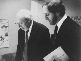 Aaron Copland and Steven Richman, following Copland 80th Birthday Concert, Nov. 22, 1980, Symphony Space, New York City.