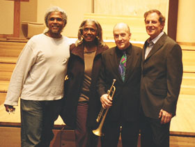Noah and Anita Evans, Lew Soloff, and Steven Richman.